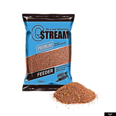 G.STREAM PREMIUM Series 1000 g. Фідер, 1кг., Україна, Коричневий, Карп, карась, плотва, лящ