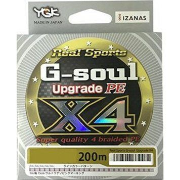 Шнур YGK G-Soul X4 Upgrade - 200m #0.6/12lb, #0.6 0.12mm, 200m, Різнокольоровий