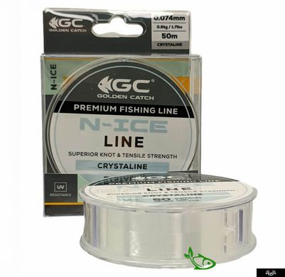 Волосінь GC N-Ice 50м Crystaline 0.181мм, 0.18mm, 50m, Прозорий