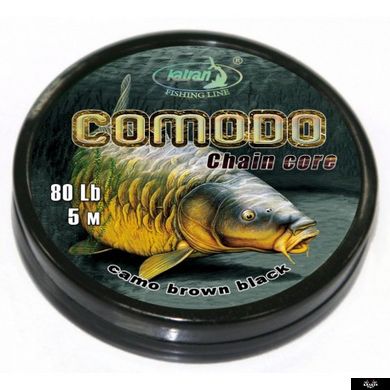 Лидкор Katran COMODO 80lb 5m Camo Brown, 5m, Камуфльовано-Коричневий, 80lb