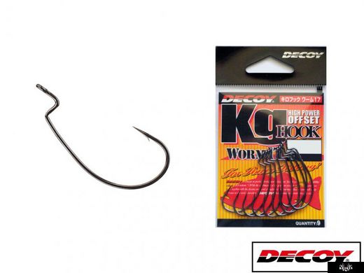Гачок Decoy Worm 17 Kg Hook 4, 9 шт., 4