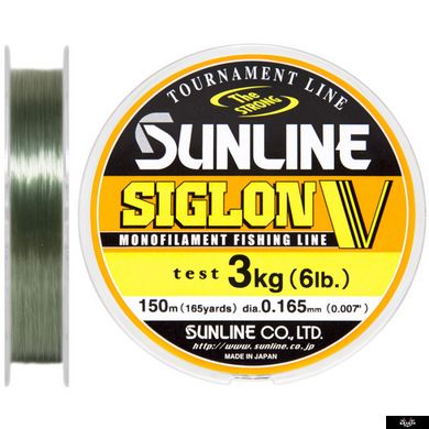 Волосінь Sunline Siglon V 150m #3.0/0.285mm 7.0kg, 0.285mm, 150м., Прозорий