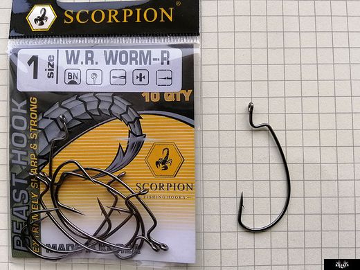 Гачок Scorpion WIDE RANGE WORM-R 5/0 BN 10шт., 5/0