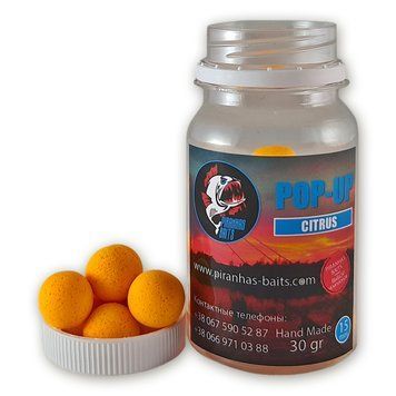Pop-Ups PIRANHAS BAITS Citrus 15 mm