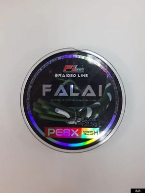 Шнур FALAI PE X8 125 M 0.22mm, 0.22mm, 125м, Чорний