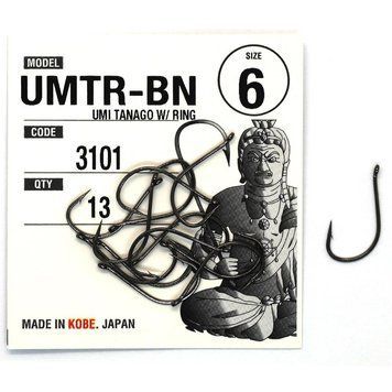 Гачки Fudo UMI Tanago W/Ring Black 12 (16 шт.), 12