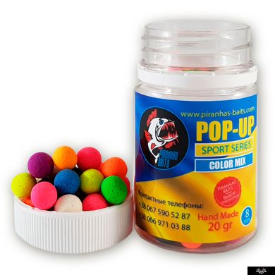 Pop-Ups PIRANHAS BAITS Color Mix 8 mm