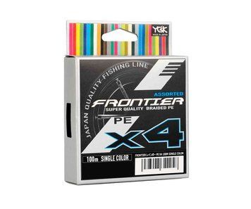 Шнур YGK Frontier x4 Assorted Single Color 100m #1.5/0.1205mm 15lb/6.8kg, #1.5 0.20mm, 100м., Різнокольоровий