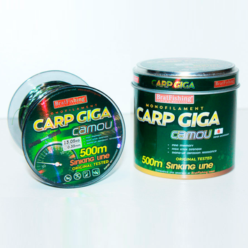 Жилка Carp GIGA-CAMOU 500 m / 0.33 mm, 0.33мм, 500м.