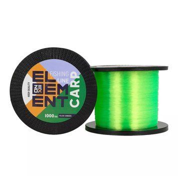 Волосінь ZEOX Element Carp 1000м Fluo Green 0.309мм, 0,309mm, 1000m