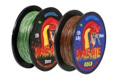 Поводковий матеріал KRYSTON Snakebite Coated Hooklink 20 lb, 20 м Camou, 20m, 20lb