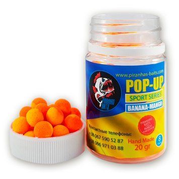 Pop-Ups PIRANHAS BAITS Banano-Mango 8 mm
