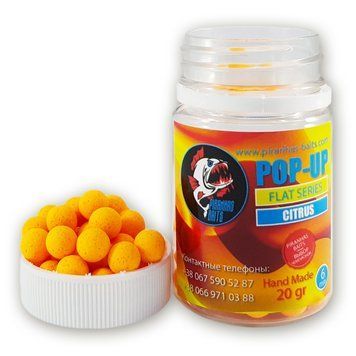 Pop-Ups PIRANHAS BAITS Citrus 6 mm