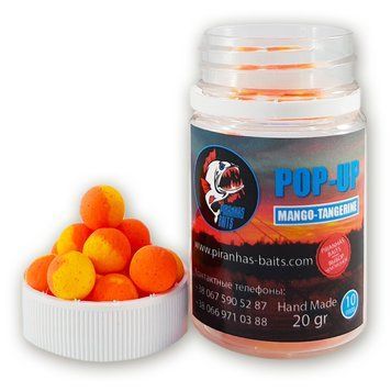 Pop-Ups PIRANHAS BAITS Mango-Tangerin 10 mm