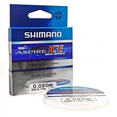 Жилка Shimano Aspire Silk Shock Ice 50m 0.10mm 1.2kg, 0.10mm, 50m, Прозорий