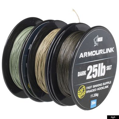 ARMOURLINK 20lb SILT 20m - Повідцевий матеріал без обплетення, зелений, 20м, (20lb), 20m, Гравійно-Зелений, 20lb