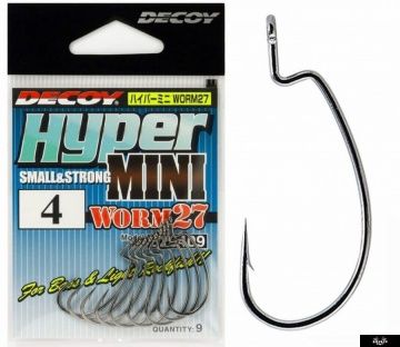 Гачок Decoy Worm27 Hyper Mini 04 9шт/уп, 4