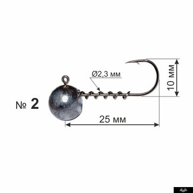 Мікро Джиг-головка #2 блистер (5 шт) 2г, 2гр, 2