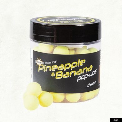 Pineapple & Banana - Fluro Yellow Pop-Up 15mm x 6 pots флуоро Pop-Ups Dynamite Baits