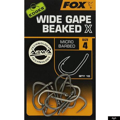 Гачки Fox Horog Edger Wide Gape Beaked X S:04, 4