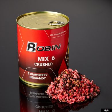 "MIX-6" зерен подрібнений ROBIN 900 ml. ж/б ПОЛУНИЦЯ-БЕРГАМОТ