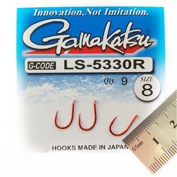 Гачок GAMAKATSU LS-5330R №08 N/L,9шт, 8