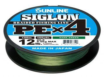 Шнур Sunline Siglon PE н4 150m (темно-зелений.) #2.5/0.270mm 40lb/18.5kg, #2.5 0.26mm, 150м., Темно-Зелений