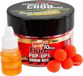 Robin Red Fluro Pop Ups 10mm сухі корма Dynamite Baits