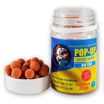 Pop-Ups PIRANHAS BAITS Big Fish 8 mm