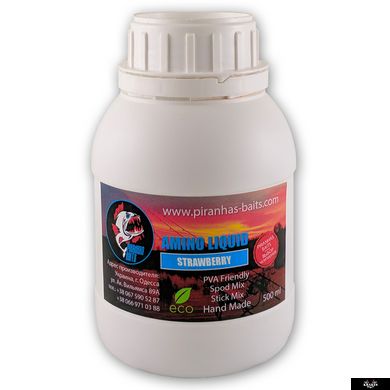 Amino Liqud PIRANHAS BAITS Strawberry 500ml