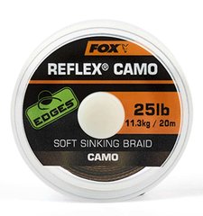 Материал поводковый Fox Reflex Camo 25lb 20m, 20m, Камуфляж, 25lb
