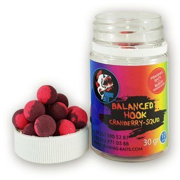 PIRANHAS BAITS Balanced Hook Cranberry-Squid 10 mm