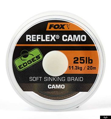 Материал поводковый Fox Reflex Camo 25lb 20m, 20m, Камуфляж, 25lb