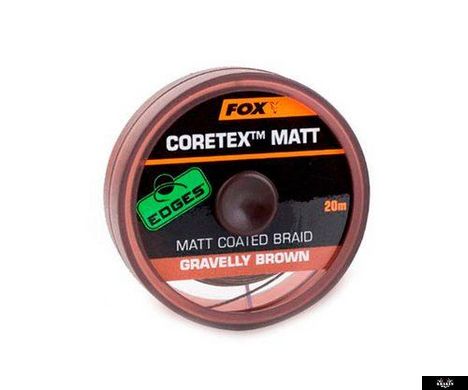 Матеріал поводковий Fox Matt Coretex 25lb Gravelly Brown 20m, 20m, Гравийно-Коричневый, 25lb